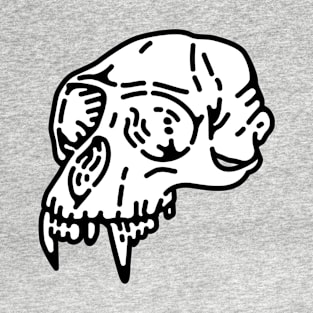 Skull Monkey - White T-Shirt